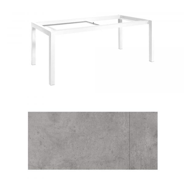 Forli Ausziehtisch 160/220x90cm, Alu/HPL