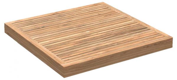 Teak Tischplatte zu Kaffeetisch 90x90cm (Truro)